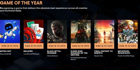game of the year 2024|Nominees .